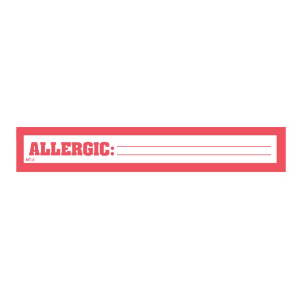 Printed Chart Tape - Allergic